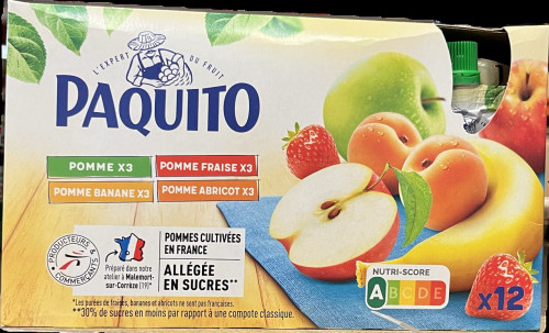 Paquito - Gourdes de compotes multifruits allégées