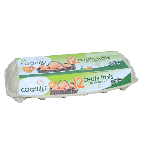 Coquille - Œufs frais locaux x12