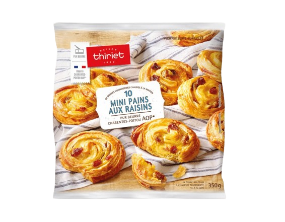 Thiriet - 10 mini pains aux raisins pur beurre AOP