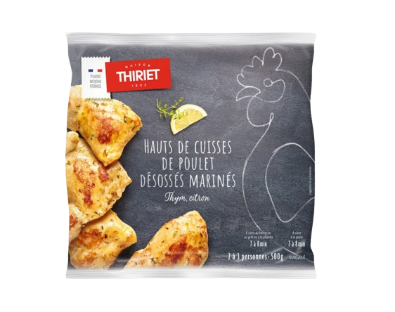 Thiriet - Hauts de cuisse de poulet désossés marinés thym/citron