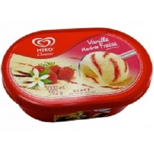 Miko - Glace à la vanille marbrée fraise