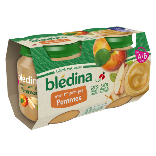 Blédina - Pots compote pomme dès 4/6 mois