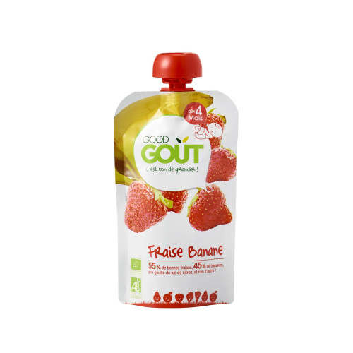 Good Goût - Purée de fraise & banane en gourde